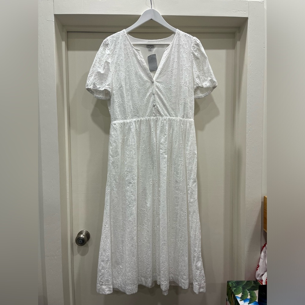 J. Crew - White Midi Dress - Size 12